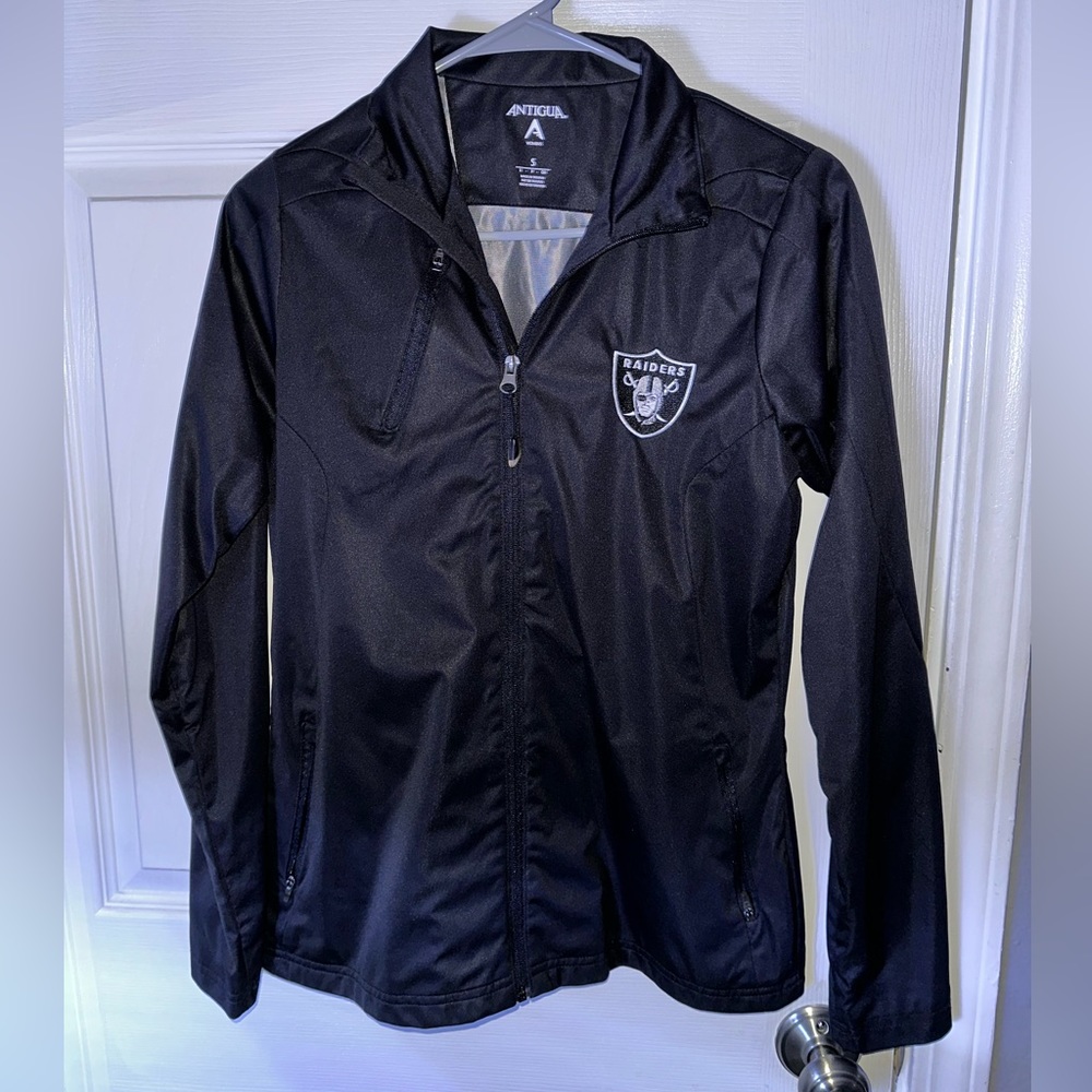 raiders antigua zip up jacket